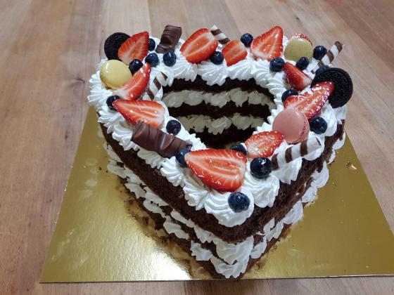 Torta srdce s mascarpone krémom